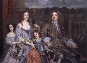 The Family of Sir Robert Vyner seated before the garden at Swakeleys